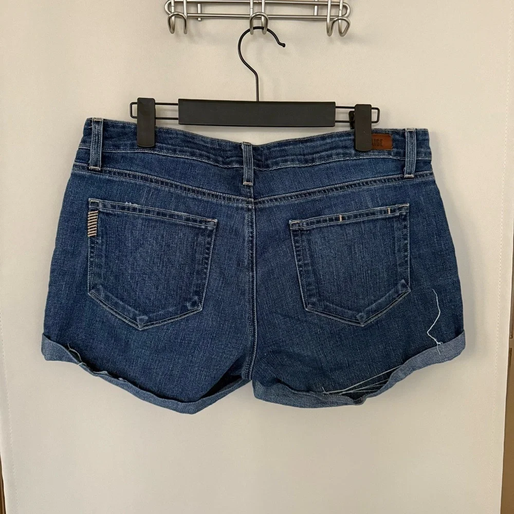 Paige Womens 28 Blue Jimmy Jimmy Roll Cuff Jean‎ Denim Shorts